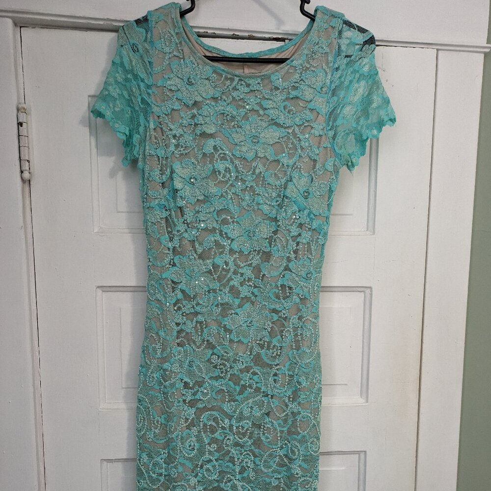 Stunning Mint Lace Mini Dress by Alexia Admor!